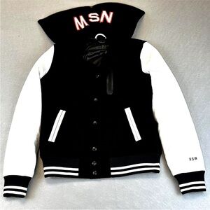 Nike Sportswear NSW DESTROYER Varsity Jacket Leather Hooded Medium 409731-010